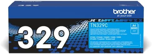 Brother TN-329C Toner Kartuşu, Mavi, Tek Paket, Süper Yüksek Verim, 1 x Toner Kartuşu, Brother Orijinal Sarf Malzemeleri içerir