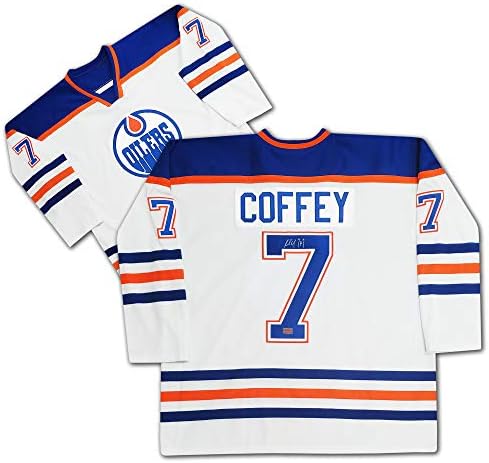 Paul Coffey İmzalı Beyaz Edmonton Oilers Forması