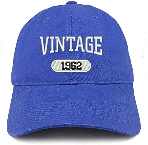 Trendy Giyim Mağazası Vintage 1962 İşlemeli 60. Doğum Günü Rahat Uydurma Pamuklu Kap