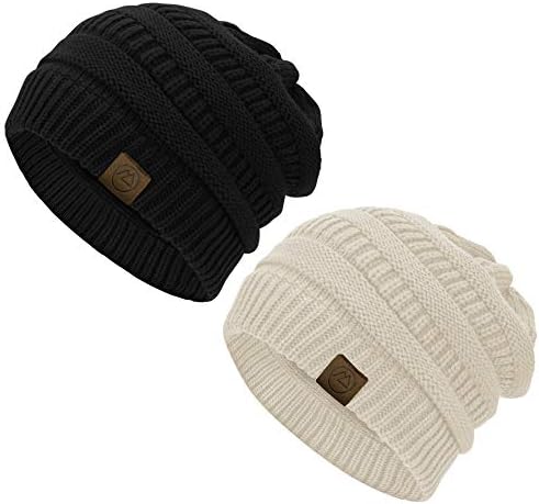 Zando Kış Şapka Kadınlar için Siyah Bere Şapka Kadınlar için Yumuşak Sıcak Bayan Kış Şapka Kayak Kafatası Kap