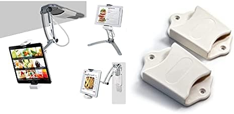 CTA Dijital: 2-in-1 Mutfak Tablet Standı Duvar/Masaüstü Dağı W/Stylus & Daha & 2-in-1 Mutfak Montaj Standı için Montaj Braketleri