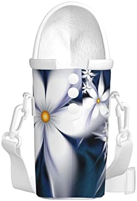 CUTEMAT Su Şişesi Kol Sanatsal Papatya Çiçek Peluş Bardak Kol Noel Su Şişesi Taşıyıcı Kayış seyahat tipi kupa Kapak