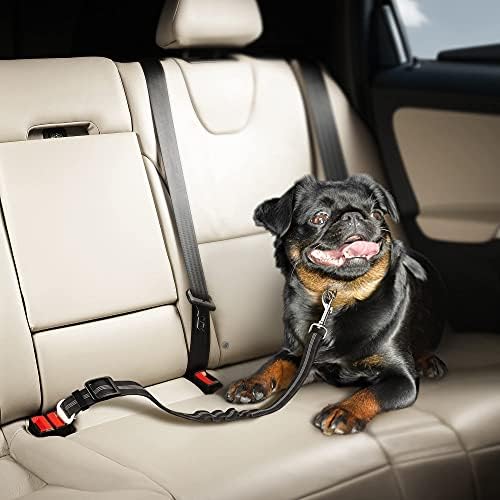 Elastik Bungee Tamponlu Köpekler için Emniyet Kemeri / Köpekler için Araba Seyahat Aksesuarları Ayarlanabilir, Elastik