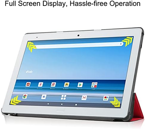 Tablet PC Kapak Kılıf Kılıf için Sharp dtab Kompakt D-41A 10.1 inç İnce Tri-Fold Standı Akıllı Kılıf, Çoklu Görüş Açıları Standı