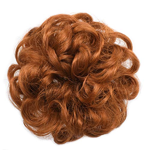 OneDor Bayanlar Sentetik Dalgalı Kıvırcık veya Dağınık Çanak Saç Bun Uzatma Postiş Scrunchie Chignon Tepsi At Kuyruğu (130A