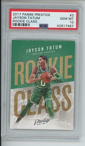 2017-18 Panini Jayson Tatum 3 Prestij Sınıfı Jason ÇAYLAK RC PSA 10 Dereceli Kart-Basketbol Slabbed Çaylak Kartları