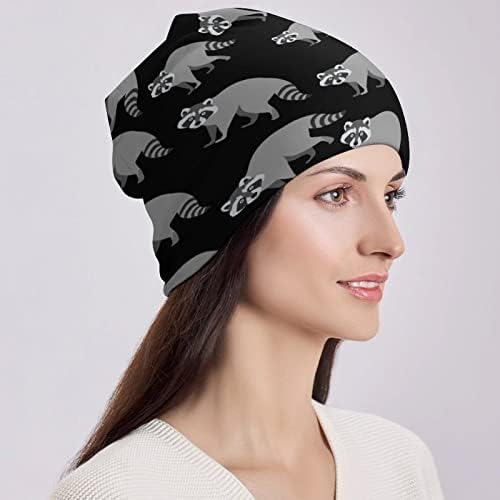 WEEDKEYCAT rakun Beanie şapka tasarımları ile erkek kadın kafatası kap kış sıcak