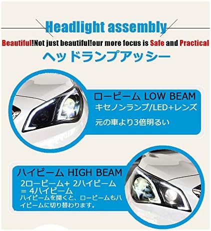 2 ADET Far Meclisleri Için Hyundai Sonata 2015-2017 Bi-Xenon mercek Projektör Çift Işın Xenon HID KİTİ Ile LED gündüz farları