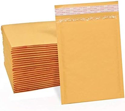 MMBM Kraft Kabarcık Mailler, 9. 5x14. 5 İnç, 1000 Paket, Yastıklı Nakliye Zarf Postaları, Altın Sarısı, Kendinden Contalı ve