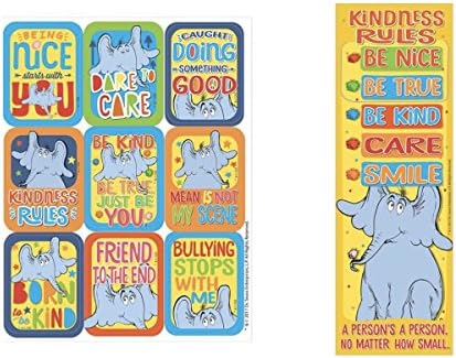Dr. Seuss Horton Bir İyilik Duyar-36 Yer İmleri 36 Çıkartmalar Dostluk-Sınıf Öğretmeni Okuma Ödülleri-İyi Nazik Arkadaş Ol