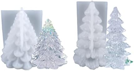 Noel Ağacı Ayarı Süsler Silikon Kalıp Epoksi DIY Dekorasyon Yapımı Mum Eriyik Reçine Polimer Kil Ev Dekor Noel Ağacı Silikon