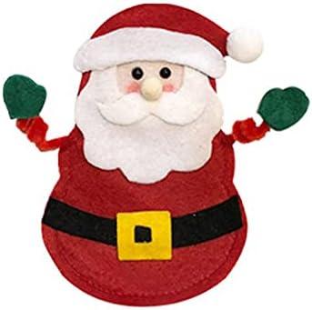 Aoıuselh Noel Süslemeleri Masa Süslemeleri Santa Şapka Gümüş Tutucu Noel Sofra Çatal Kaşık Bıçak Saklama Çantası Şükran Yeni