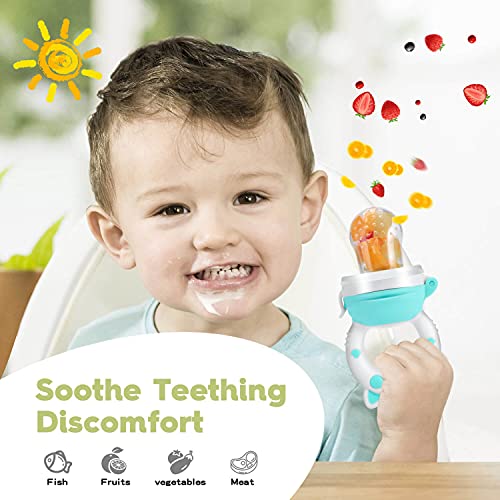 Bebek Meyve mama besleyici Emzik-Taze Diş Çıkarma Emzikler, Bebek Meyve Diş Çıkarma Diş Kaşıyıcı Oyuncak için 3-24 Ay, 6 Pcs