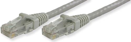 Lynn Electronics CAT6-03-GYB Önyüklemeli Ethernet Yama Kablosu, 3 Fit, Gri, 5'li Paket