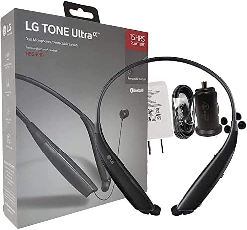 Ev/Araç Şarj Cihazı ile LG Tone Ultra HBS-830 Bluetooth Kablosuz Stereo Kulaklık (Perakende Ambalaj)