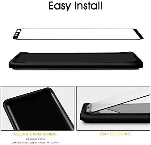 Galaxy S9 Ekran Koruyucu Temperli Cam, [Güncelleme Sürümü] OTAO 3D Kavisli Dot Matrix [Tam Ekran Kapsama] Cam Ekran Koruyucu(5.8)