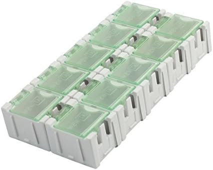 Aexıt 10 Adet Aracı Organizatörler Beyaz Montajlı Elektronik Bileşenler Konteyner Alet Kutuları Saklama Kutuları