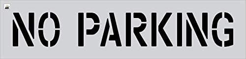 Kelime Park Yok Otopark ve Kaldırım Şablon Kiti-Yol İşaretleme için 8 inç Boya Şablonu (1/8 (.125) PRO-Sınıf LDPE)