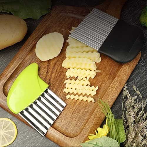 Patates Kızartması Bıçağı Paslanmaz Çelik Krep Bıçağı Patates Kızartma Bıçağı Mutfak Sebze Dalga Bıçağı Meyve Doğrayıcı Patates