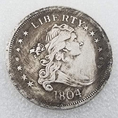 MEETCUER Kopya 1804 Liberty & Kartal Gümüş Kaplama Pirinç ABD Gümüş Paraları-ABD Mogrgan Antik Paralar Amerika Gümüş Dolar