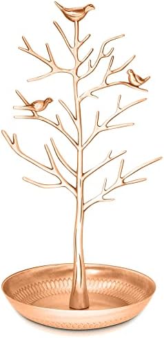 INVİKTUS Gümüş Kuşlar Ağacı Takı Standı Ekran Küpe Kolye Tutucu Organizatör Raf Kulesi
