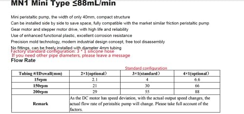 MN1Cheap Fiyat Lab Analitik Cihaz Step Mikro Peristaltik Pompa Hassas Dağıtım (MN1 / ZL (12 V)15 rpm)