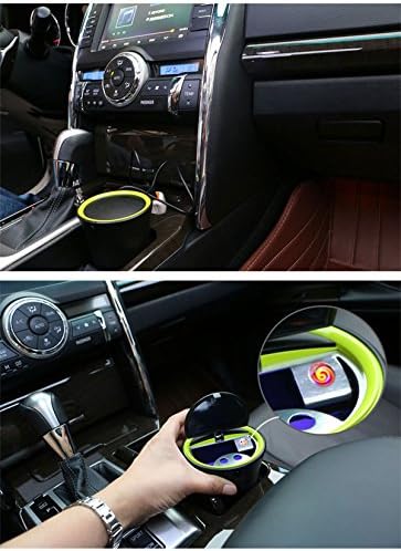 LED ışık ateşleme fonksiyonu ile Panegy Taşınabilir Dumansız Araba Küllük Araba Puro Küllük