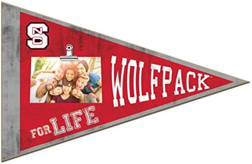 KH Spor Fan 18.5 x 12 Klip North Carolina State Wolfpack Flama Fotoğraf Çerçevesi, Kırmızı