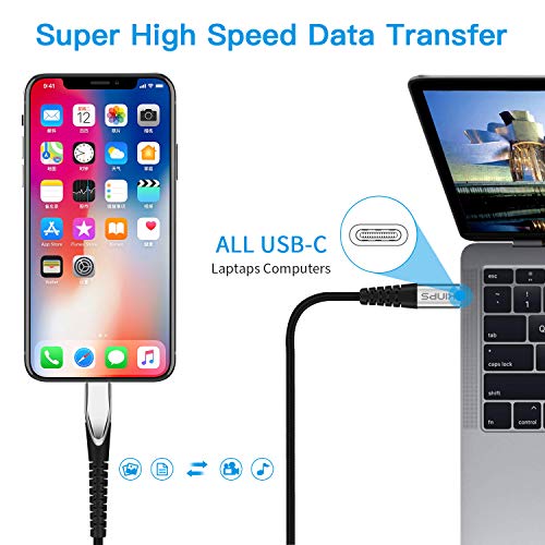 KİNPS MFİ Sertifikalı (3'lü Paket) USB C'den Yıldırım Hızlı Şarj Kablosuna iPhone 11/11Pro/11 Pro Max/X/XS/XR ile Uyumlu, Güç