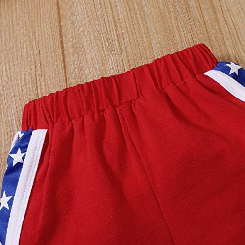 Yenidoğan Bebek Kız 4th Temmuz Bağımsızlık Günü Kolsuz Püsküller Yelek Üst Amerikan Bayrağı Pantolon Kafa Giyim Setleri
