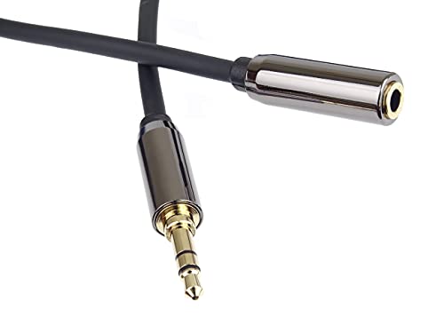 PremiumCord Uzatma HQ jak kablosu 3.5 mm Jak Fişi 3.5 mm Stereo Jak Erkek Kadın Aux Kulaklık Ses Uzatma Kablosu Korumalı Metal