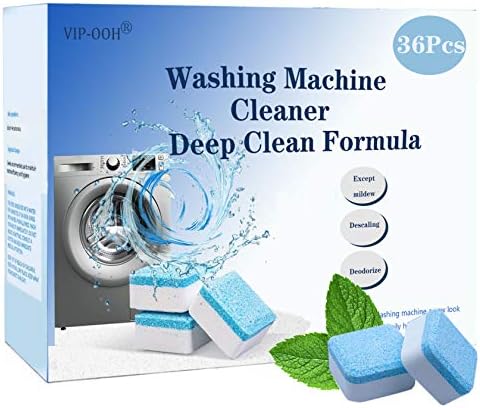Çamaşır Makinesi Temizleyici Efervesan Tabletler, Katı Yıkayıcı Derin Temizleme Tableti, Yükseltilmiş Çevre Dostu Üçlü Dekontaminasyon,