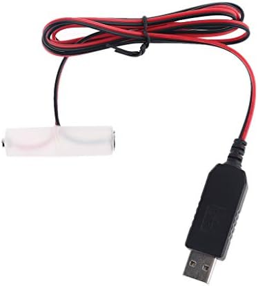 ANG-puneng Pil Eliminator, evrensel LR6 AA Pil Eliminator 2 m USB Güç Kaynağı Kablosu Yerine 1 için 4 adet AA Pil için Radyo