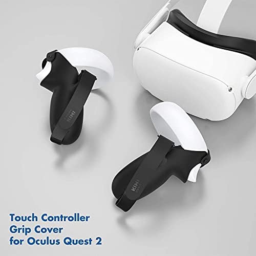 Oculus Quest 2 için KİVİ tasarım Silikon Denetleyici Sapları Kapak ve Pil Askı Aksesuarları