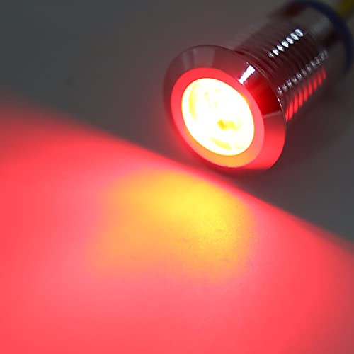110-220 V Çift Renkli LED Bilgisayar Modifikasyonu için Erişim Kontrol Anahtarları için 4 Takım Önceden Kablolu Yuvarlak LED'ler