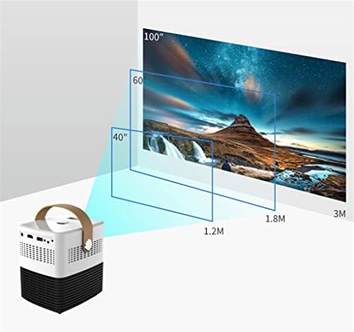 HLMSKD Akıllı Projektör Opsiyonel Destek 1080 p HD LED Taşınabilir Mini Projektör WiFi Ev Sineması Oyun Sinema için (Renk: