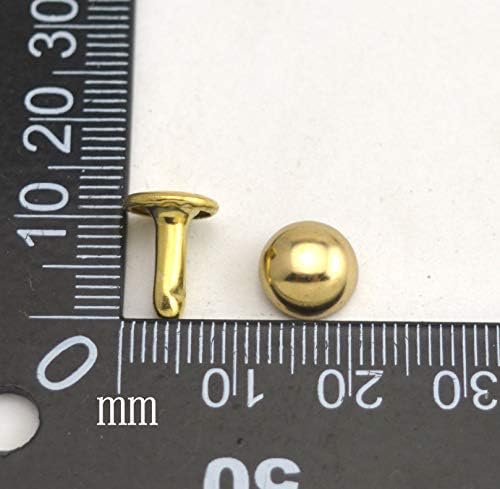 Wuuycoky ışık altın Çift Kap Mantar Perçin Metal Çiviler Kap 15mm ve Sonrası 12mm Paketi 40 Takım