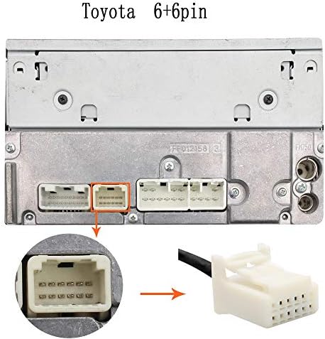 Yomikoo AUX Adaptörü, araba Stereo AUX Girişi ve USB Şarj Arayüzü 3.5 mm Yardımcı Adaptör Toyota ile uyumlu (6 + 6) RAV4 2003-2011,