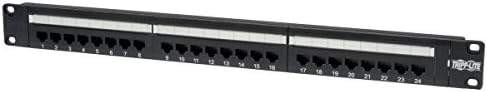 Tripp Lite 24 Bağlantı Noktalı 1U Raf Montajlı Cat6 110 Patch Panel 568B, RJ45 Ethernet (N252-024)