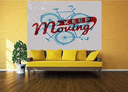 77x55 inç duvar resmi, Hareketli Tutun Motivasyon İfade Hipster Yaşam Tarzı Bisiklet Grunge Ekran Dekoratif Kabuğu ve Sopa