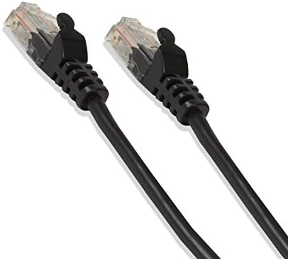 LOGİCO 1ft Cat5e Kablo Ethernet LAN Ağı RJ45 Yama Kablosu İnternet Siyahı (50 Paket)