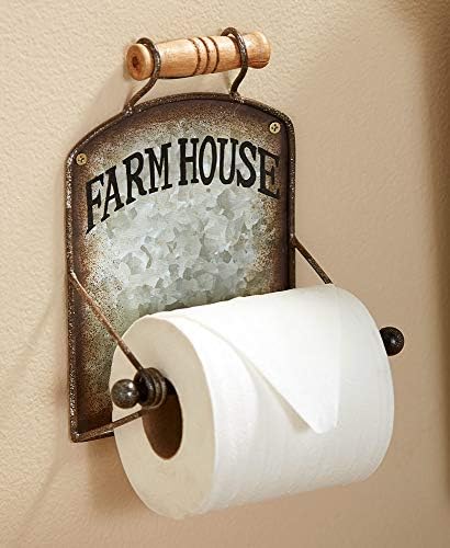 Lakeside Collection Çiftlik Evi Tuvalet Kağıdı Tutucusu-Sıkıntılı Metal ile Duvara Monte