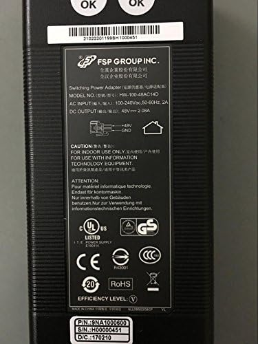 UpBright Yeni 2-Pin 48 V AC / DC Adaptörü için FSP Group Inc. HW-100-48AC14D HW100-48AC14D HW10048AC14D P/ N: 9NA1000600 48VDC