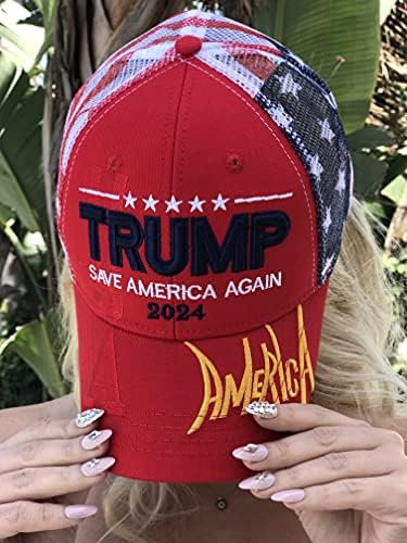 ABD'de yapılan Donald Trump Şapka 2024 MAGA Tutmak Amerika Büyük Camo Şapka Ayarlanabilir beyzbol şapkası Şapka