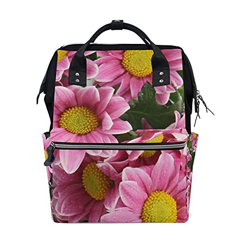 Bir tohum sırt çantası bebek bezi çantası pembe çiçek çiçekler kızlar kadınlar Tote sırt çantası Bookbag için