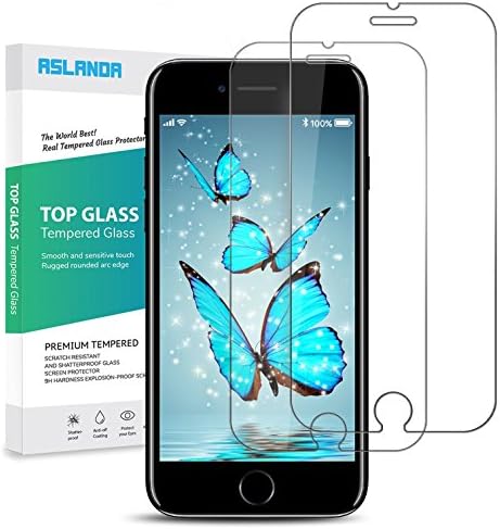 Aslanda iPhone 8/7/6 s Artı Ekran Koruyucu, iPhone 8 Artı Temperli Cam, Ekran Koruyucu Kabarcık Ücretsiz, 9 H Sertlik 3D Dokunmatik