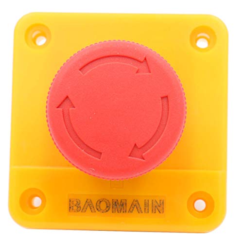 Baomain Kırmızı Burcu Acil Durdurma Anahtarı Push Button Hava Push Button Anahtarı 660 V ile Kutusu