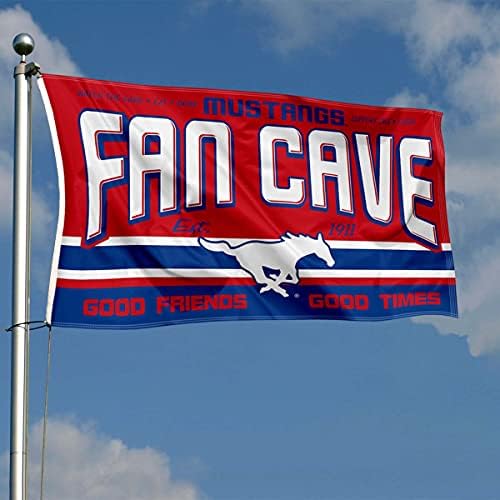 Güney Metodist Mustanglar Fan Man Cave Afiş Bayrağı
