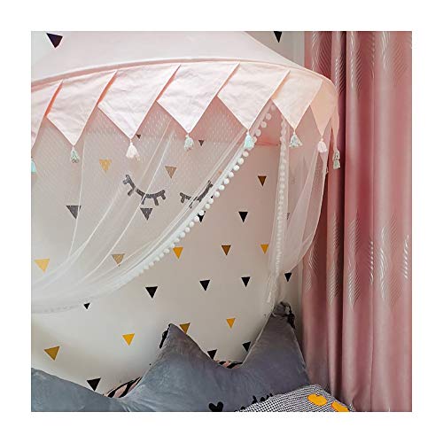 VİENLOVE Yatak Canopy Cibinlik Yuvarlak Kubbe Dantel Gazlı Bez Netleştirme Perdeleri Beşik Süslemeleri Bebek Kız Oyun Çadırı