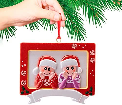 Siviki Kişiselleştirilmiş Geyik Aile Noel Ağacı Süsleme 2021-Sevimli Santa Geyik Kış Hediye Yıl Dayanıklı 2021 Aile Noel Dekorasyon